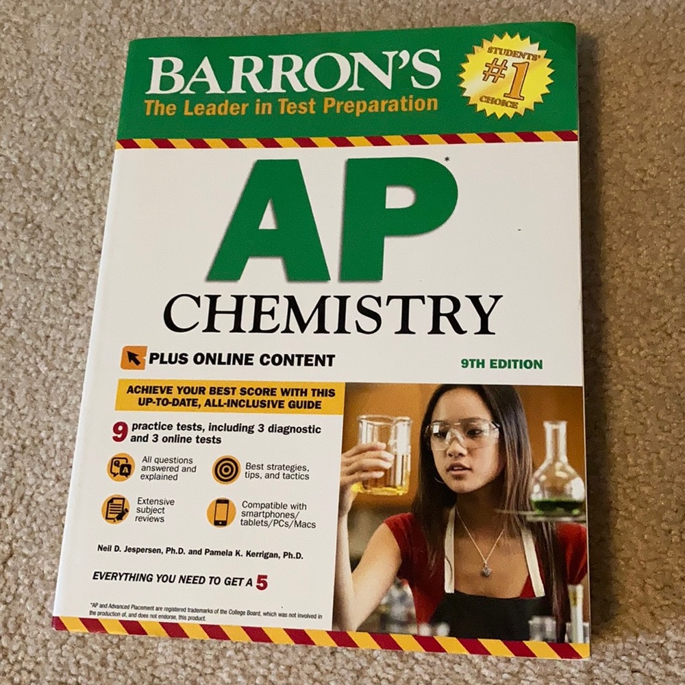 AP Chemistry Barron’s prep book